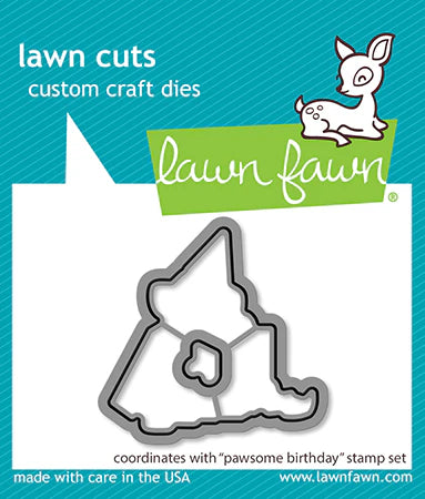 Lawn Fawn - Custom Craft Die - Pawsome Birthday