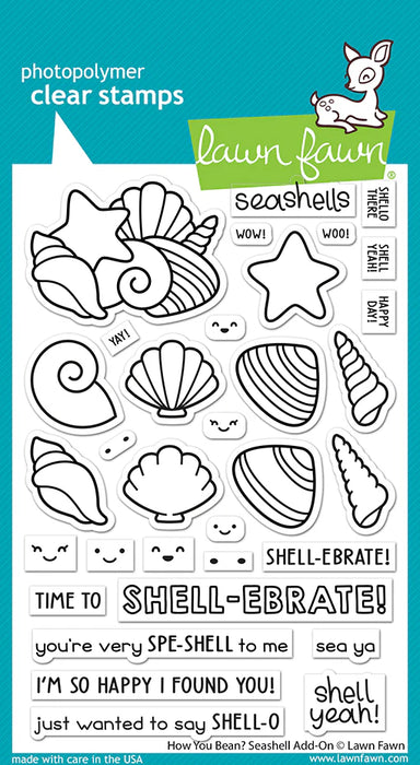 Lawn Fawn - Clear Stamps 4"x6" - How You Bean? Seashell Add-On