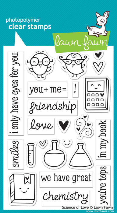Lawn Fawn - Clear Stamps 4"x6" - Science Of Love