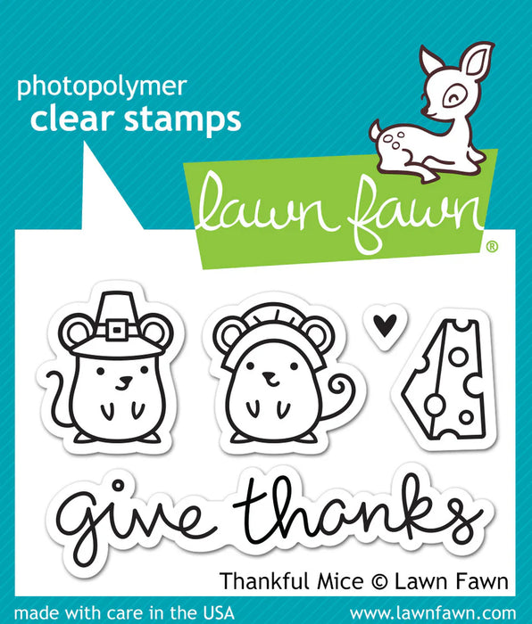 Lawn Fawn - Clear Stamp - Thankful Mice