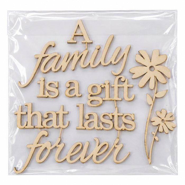 Doodles - A Family Is a Gift That Lasts Forever – Chipboard Embellishment Set