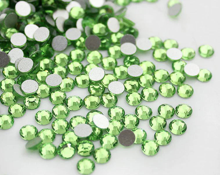 Pebbles - Flatback Rhinestones - Green - 6mm