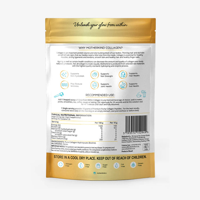 Motherkind - GLOW FROM WITHIN - Collagen - 1 Pack (250g)