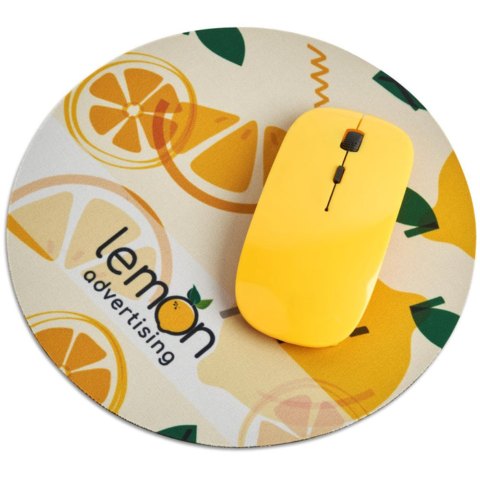 Doodles - Onset Sublimation Mouse Pad Round - White
