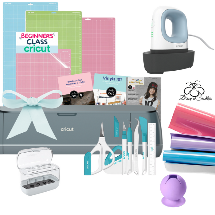 Cricut Maker 4 Machine - Doodles Deluxe Mini Heat Press Softy Bundle Plus Workshop