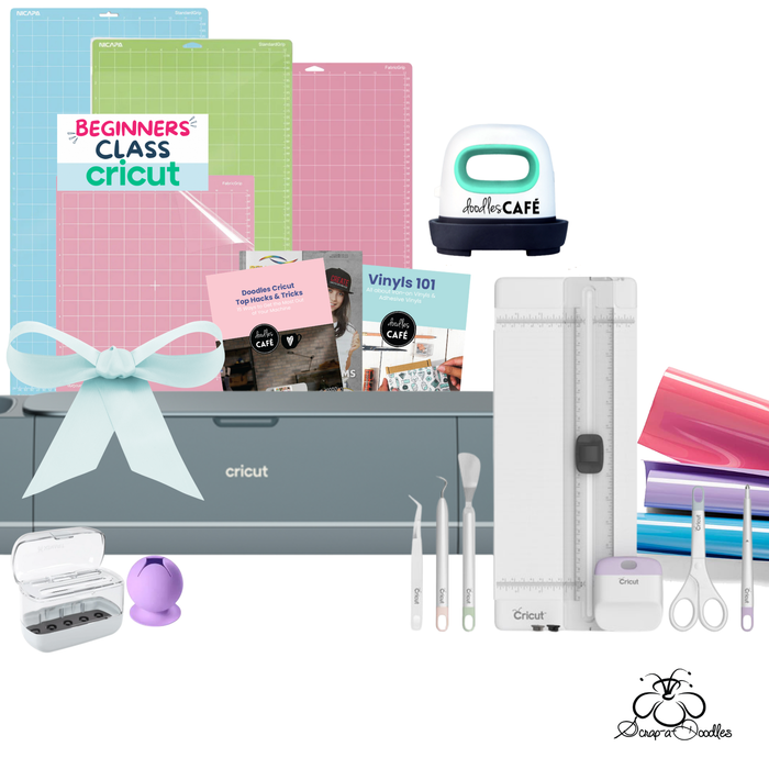 Cricut Maker 4 Machine - Doodles Deluxe Mini Heat Press Softy Bundle Plus Workshop