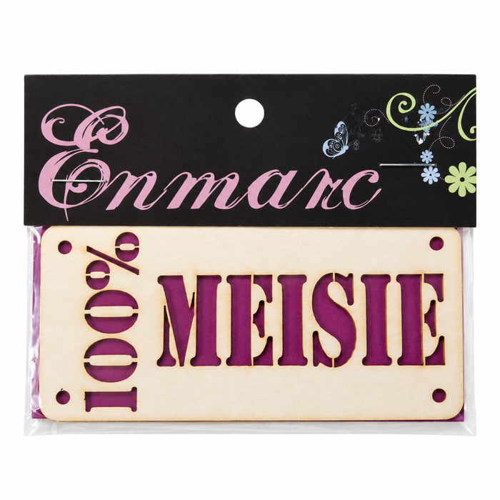 Doodles - Enmarc - "100% Meisie Purple" Chipboard Embellishment