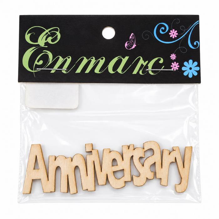 Doodles - Enmarc - "Anniversary" Chipboard Embellishment