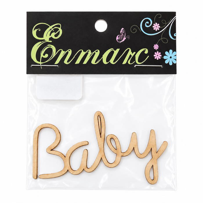 Doodles - Enmarc - "Baby" Chipboard Embellishment