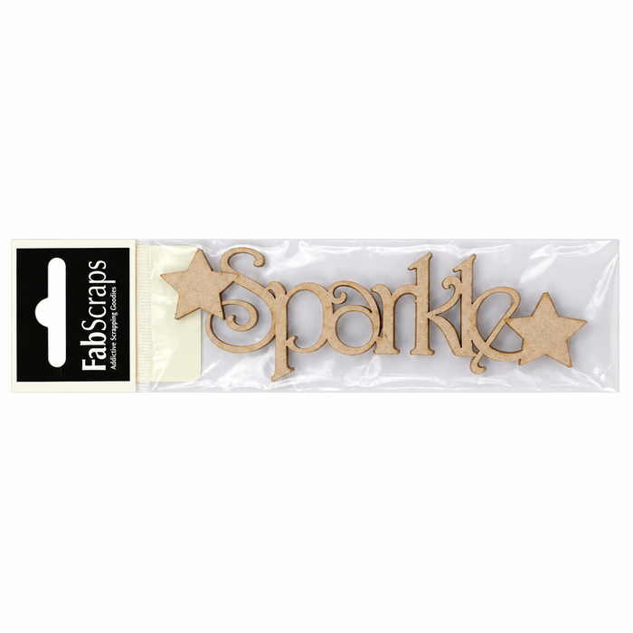Doodles - FabScraps - “Sparkle" Chipboard Embellishment