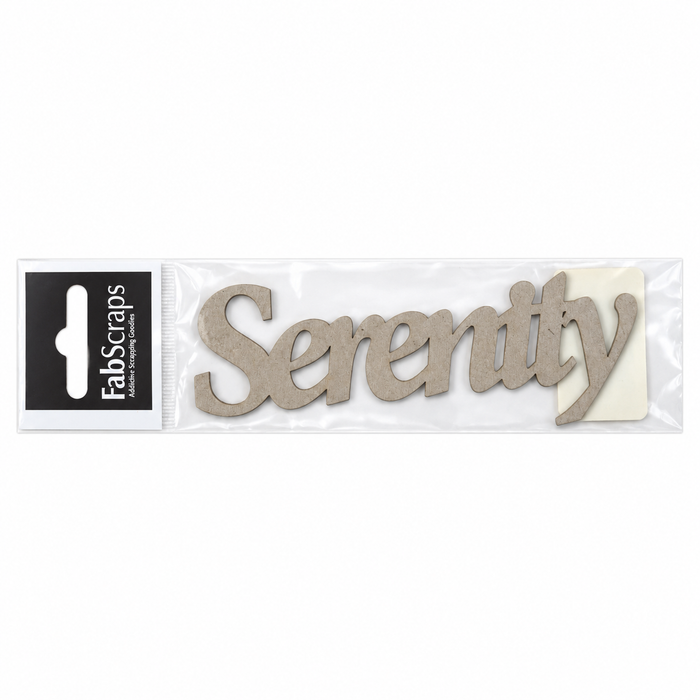 Doodles - FabScraps - “Serenity" Chipboard Embellishment
