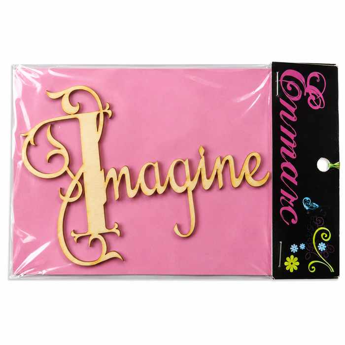 Doodles - Enmarc - “Imagine” Chipboard Word Embellishment