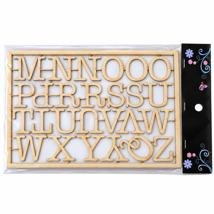 Doodles - Enmarc - Alphabet Uppercase Letter Chipboard Set
