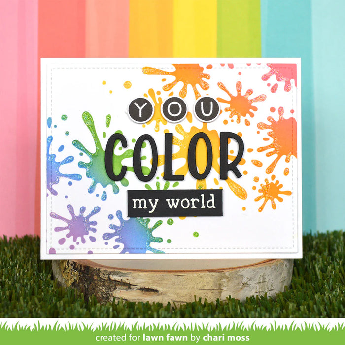 Lawn Fawn - Background Stencils - Paint Splatter