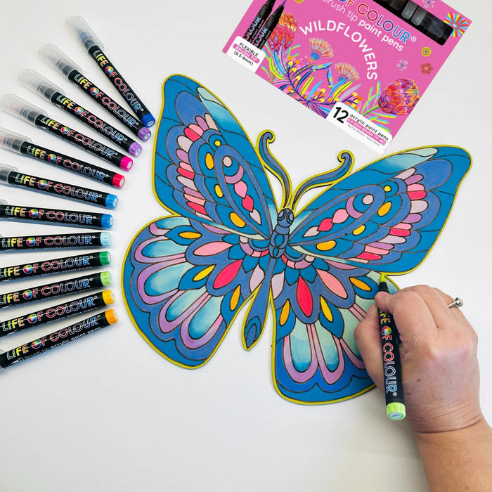 Life In Colour - New Wildflowers Acrylic Brush Pens 12pcs