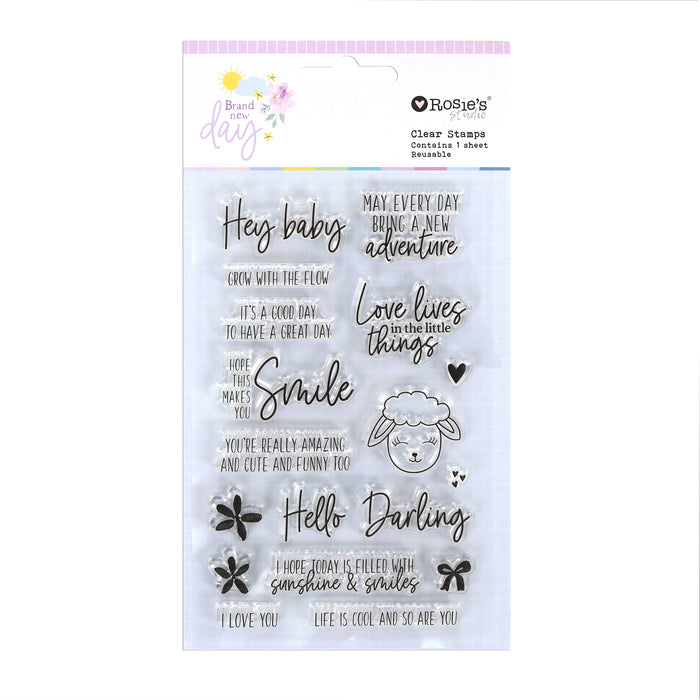 Rosie's Studio - Brand New Day Clear Stamp