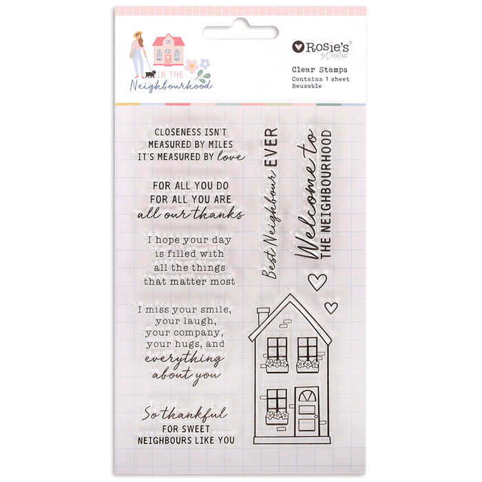 Rosie's Studio - In the Neighbourhood Clear Stamp