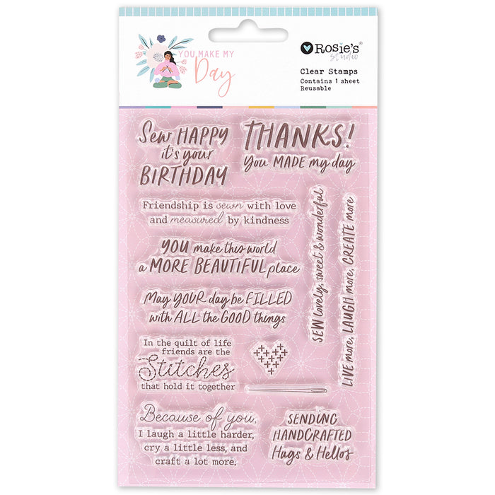 Rosie's Studio - You make my day Clear Stamp