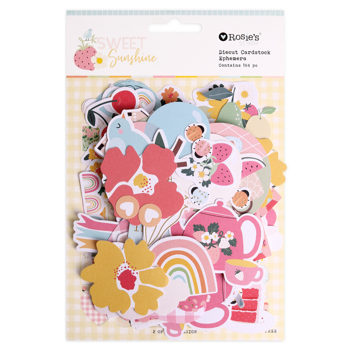 Rosie's Studio - Sweet Sunshine Collection - Cardstock Diecuts - Ephemera 184pc