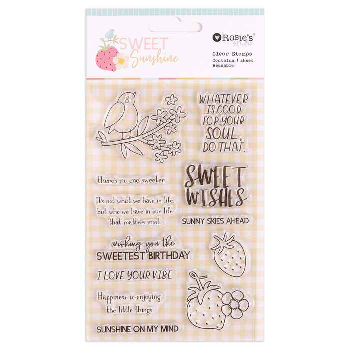 Rosies studio - Sweet Sunshine Collection - Clear Stamps