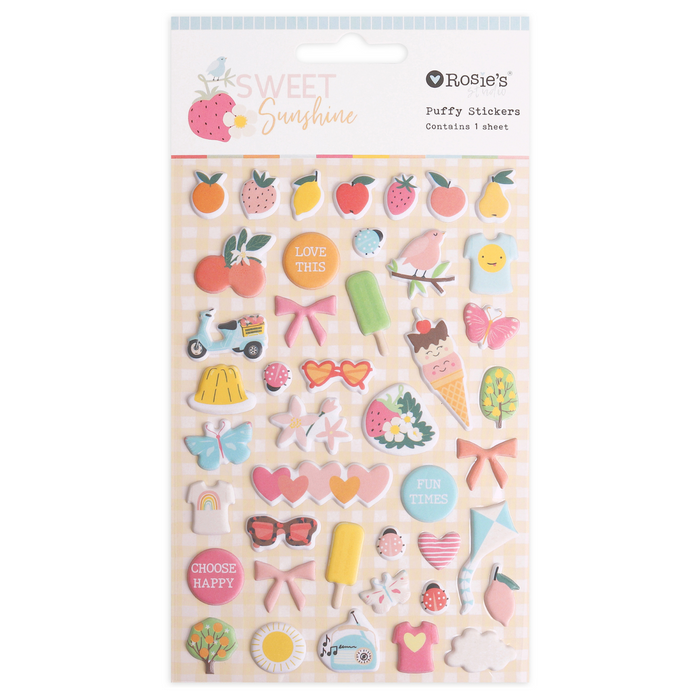 Rosie's Studios -Puffy Stickers-Sweet Sunshine