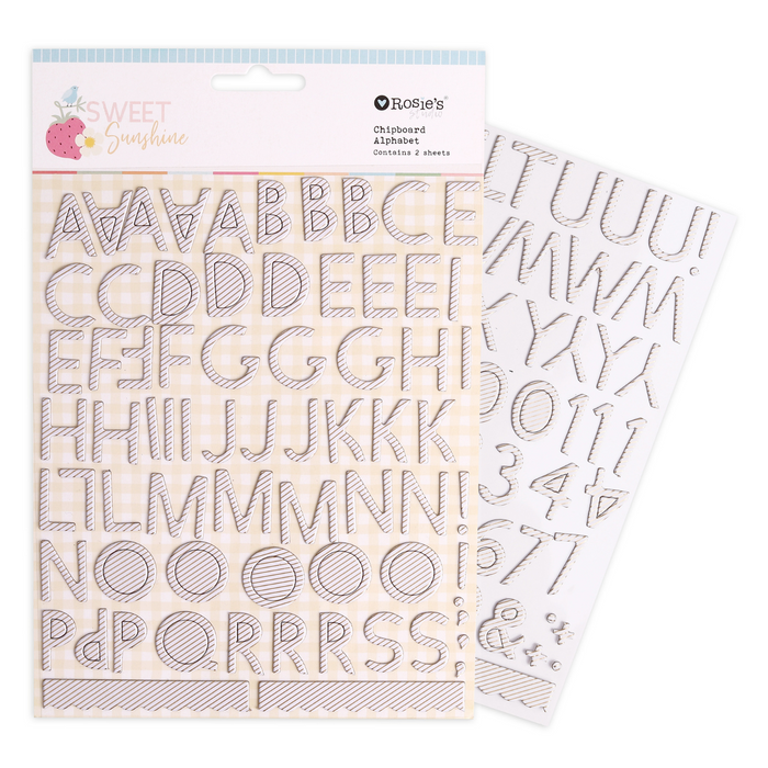 Rosie's Studio - Sweet Sunshine Collection - Chipboard Alphabet