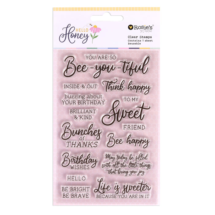 Rosie's Studio - Hello Honey Clear Stamp