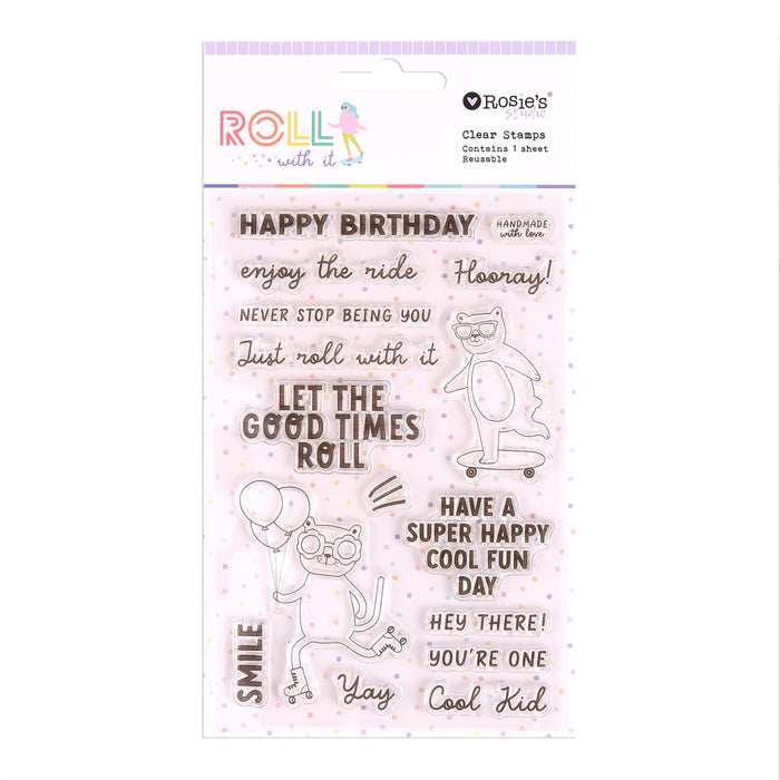 Rosie's Studio - Roll with it Clear Stamp