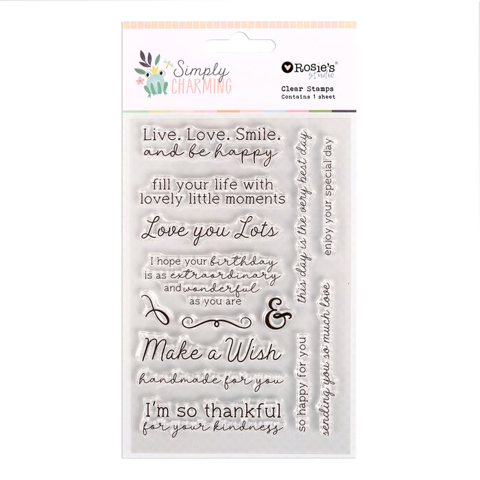 Rosie's Studio - Simply Charming Clear Stamp