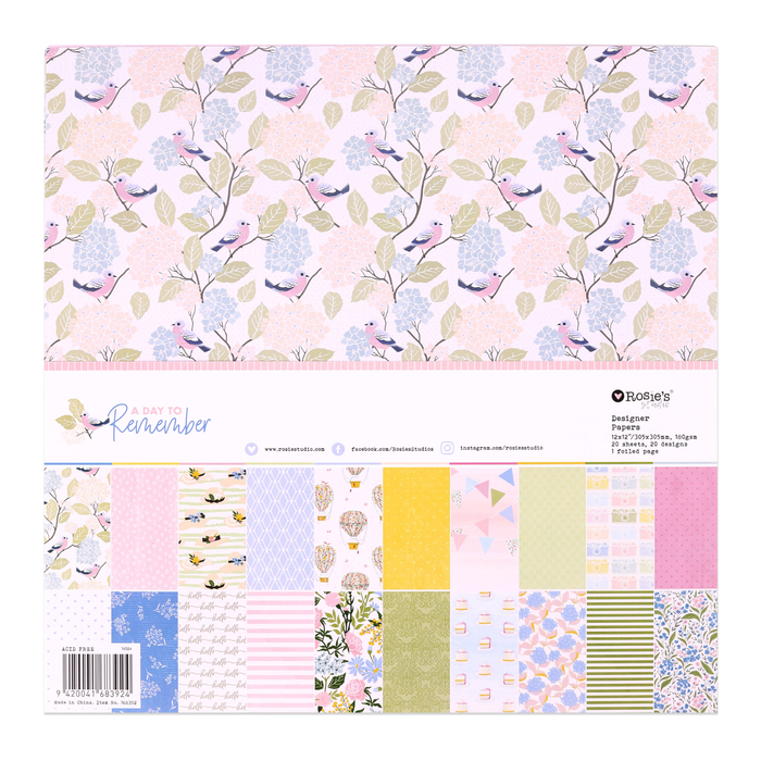 Rosie's Studio - 12x12 Designer Paper Pack - A Day to Remember