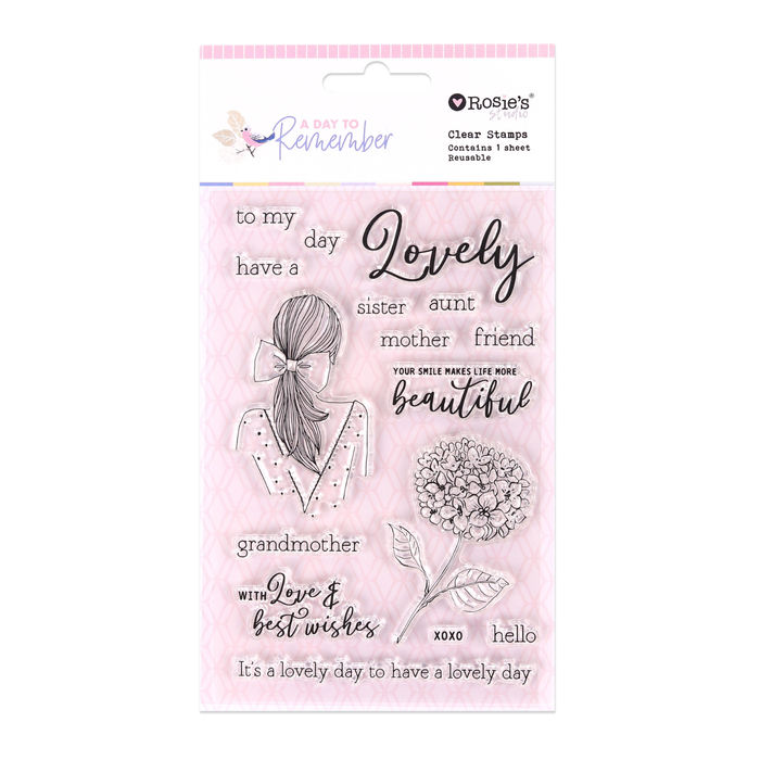 Rosie's Studio - Day to Remember Clear Stamps