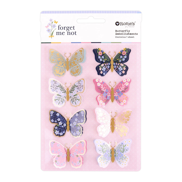 Rosie's Studio - Forget Me Not - Butterflies Embellishments
