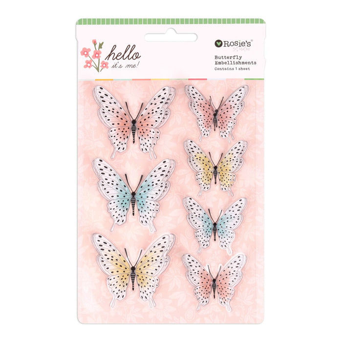 Rosie's Studio - Hello It's Me - Butterfly Embellishments