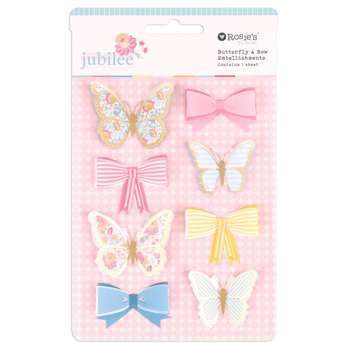 Rosie's Studio - Jubilee Collection -  Butterfly & Bow Emblellishments