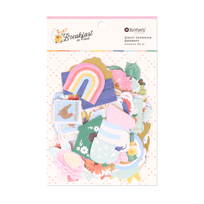 Rosie's Studio - Breakfast in Bed - Cardstock Diecuts Ephemera 128 pc