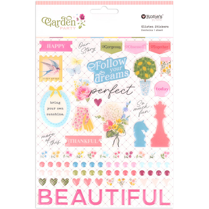 Rosie's Studio - Garden Party Collection - Glisten Stickers