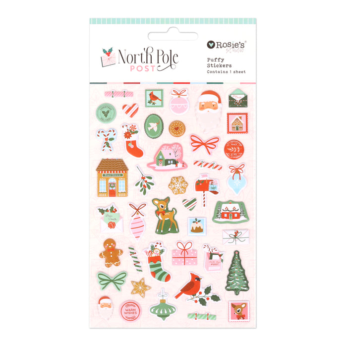 Rosie's Studio - North Pole Post Puffy Motif Stickers