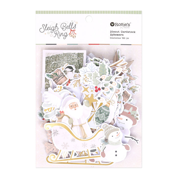 Rosie's Studio - Sleigh Bells Ring Diecut Ephemera 128 Pieces