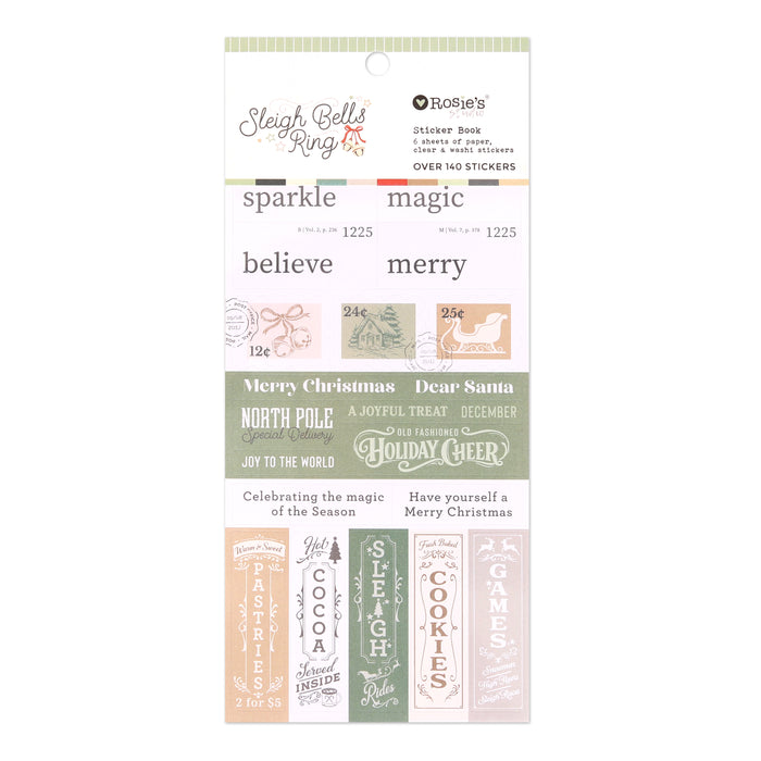 Rosie's Studio - Sleigh Bells Ring Sticker Book 6 Sheets