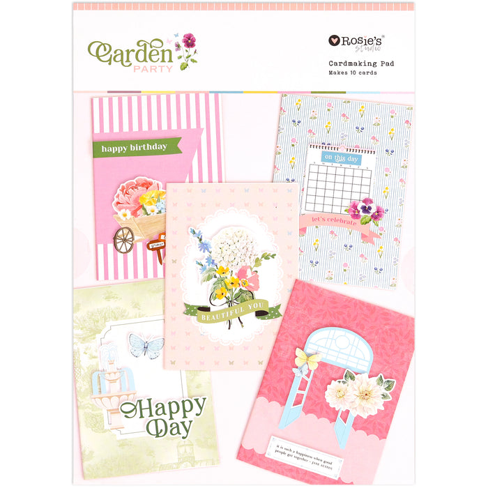 Rosie's Studio - Garden Party Collection - Cardmaking Pad, Makes 10