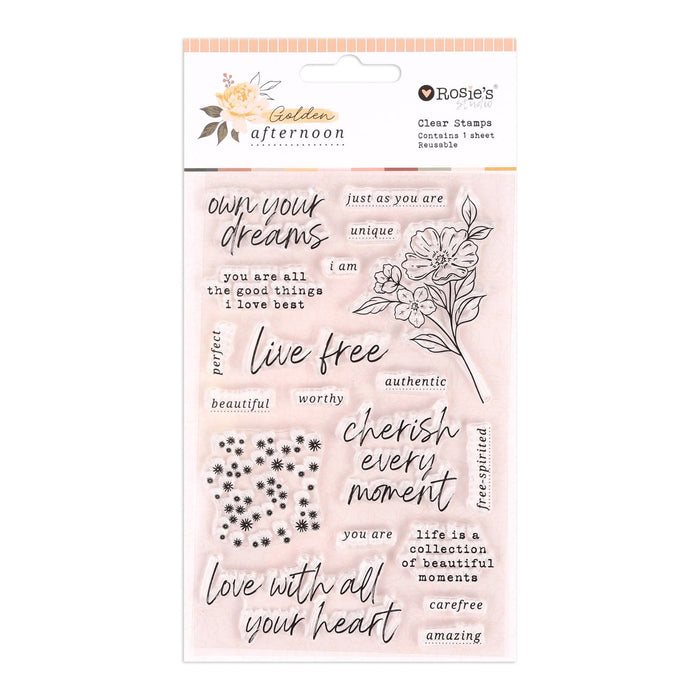 Rosies studio - Golden Afternoon Collection -  Clear Stamps