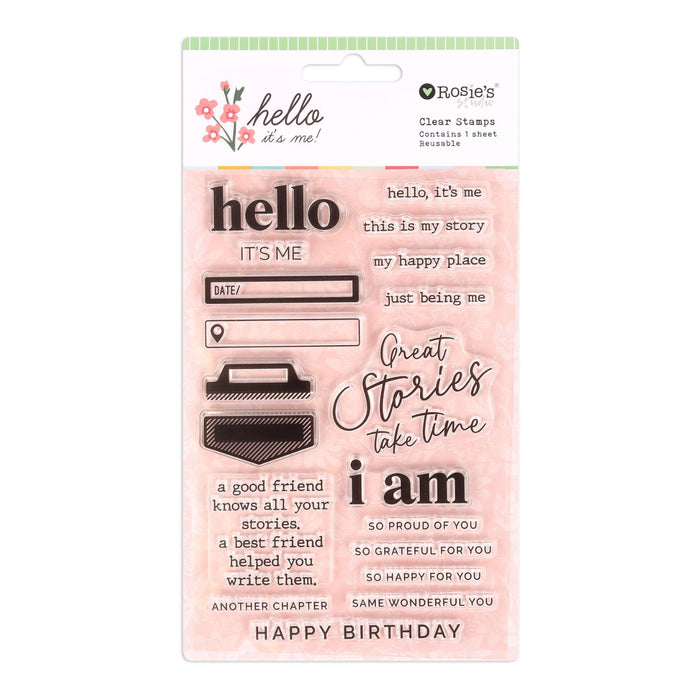 Rosies studio - Hello it's Me Collection - Clear Stamps