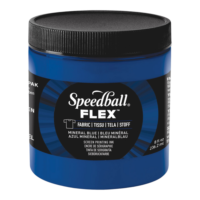 Speedball Flex Screen Printing Fabric Ink - Mineral Blue - 236ml