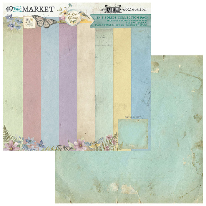 49 and Market - The Quiet Observer Collection - 12 x 12 Solids Collection Pack