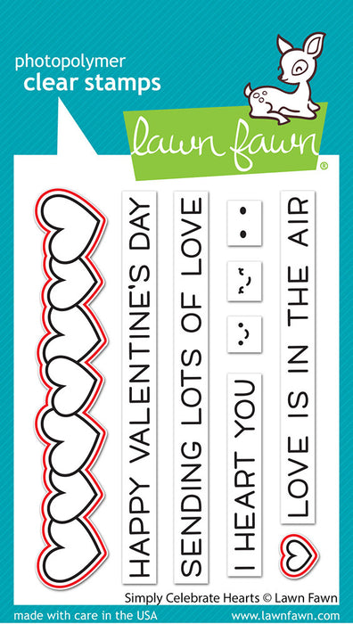 Lawn Fawn - Custom Craft Die - Simply Celebrate Hearts
