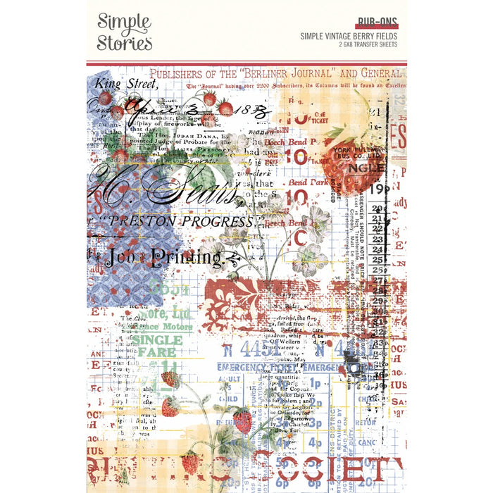 Simple Stories - Simple Vintage Berry Fields Collection - Rub-Ons