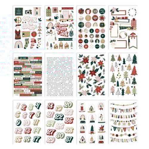 Simple Stories - Boho Christmas Collection - Sticker Book