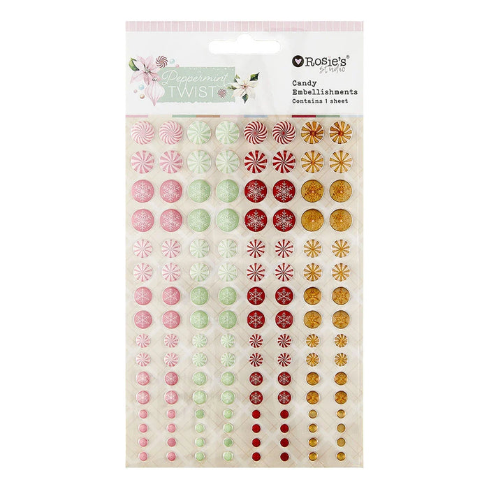 Rosie's Studios - Peppermint Twist Collection - Embellishments