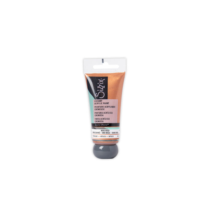Sizzix - Effectz Creamy Matte Acrylic Paint - Rose Gold 60ml