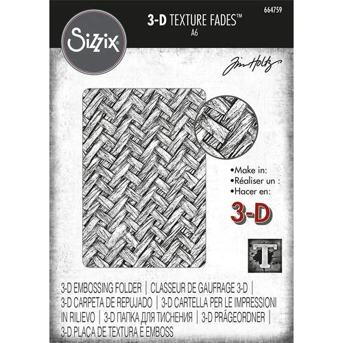 Tim Holtz - Sizzix - 3D Texture Fades Embossing Folder - Intertwined